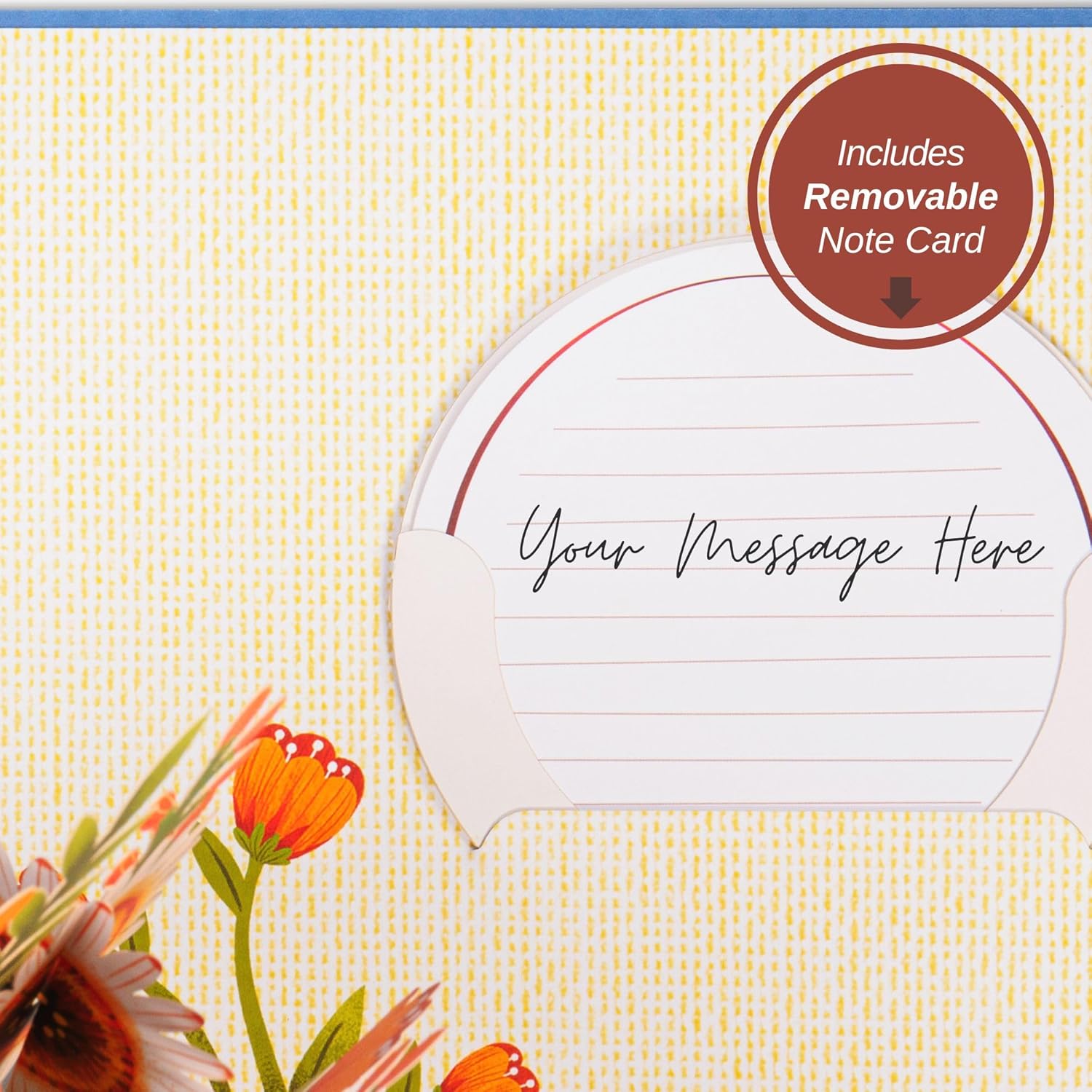 Paper Love HugePop 3D Artisan Bouquet Pop Up Card, With Detachable Paper Bouquet, For Birthday, Anniversary, Wedding, Thank You, Get Well, All Occasions - Jumbo 10" x 14" Card Includes Envelope and Note Tag - Image 5