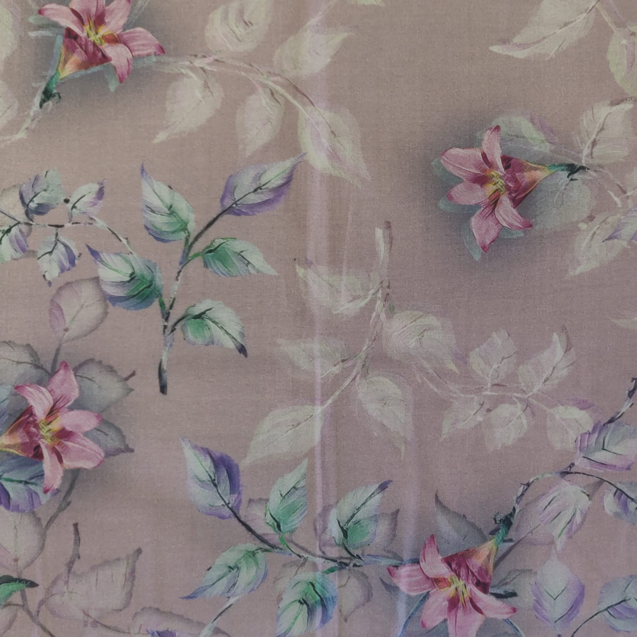 Cotton Lawn Digital Print Fabric Material Lavender C8292, 1Mtr 145cm x 100cm