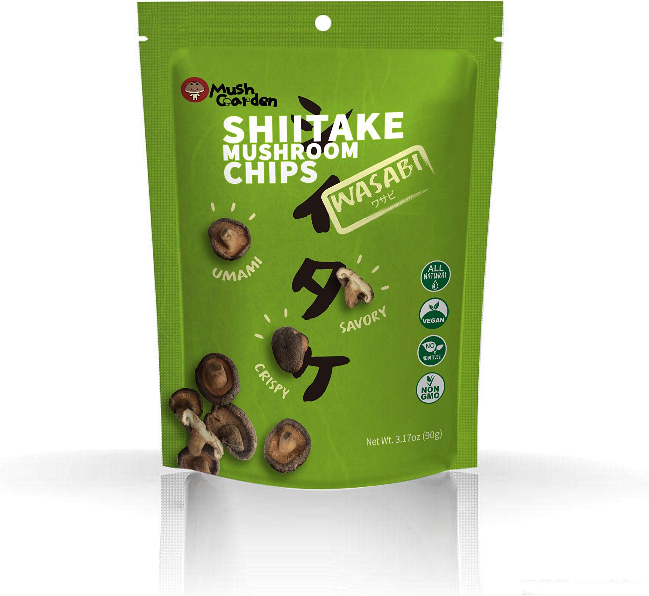 Mushgarden Shiitake Mushroom Chips,Crispy & Crunch, ALL NATURAL, NON GMO, VEGAN, NO