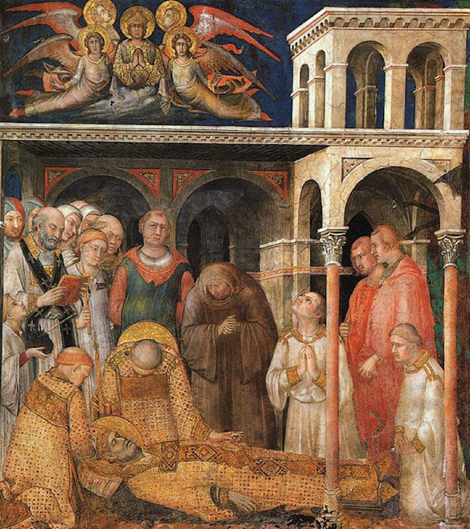 SERENDIPITP Vintage Picture Print on Canvas Wall Art Poster the Death of St by Simone Martini Artwork Print Poster for Wall Decor 60x90cm