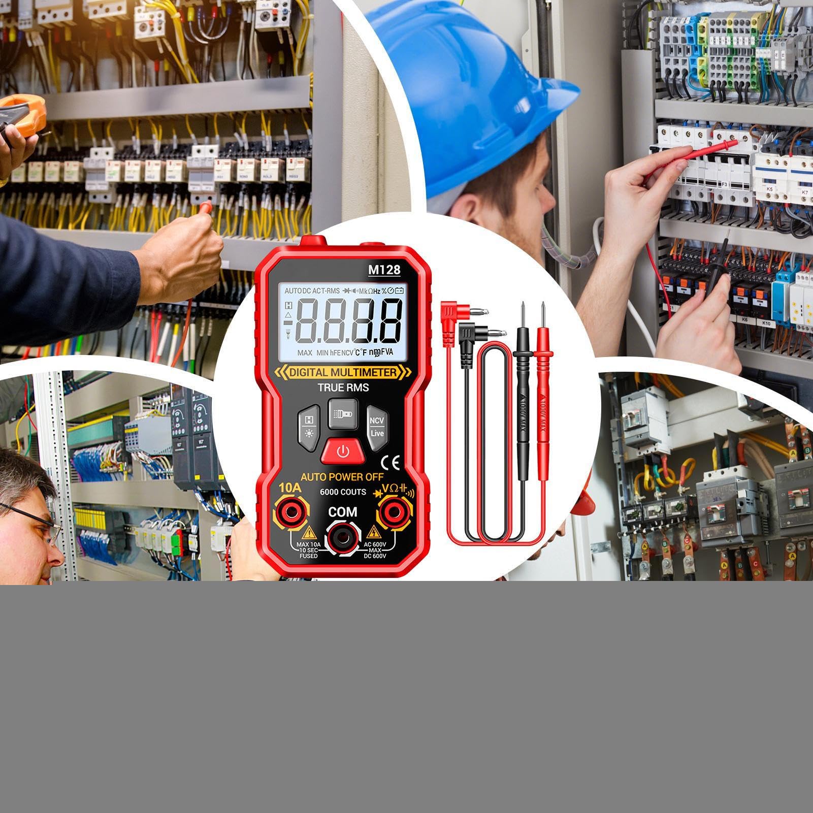 Multimetr Tester - Inteligentny Tester Napięcia 6000 Pomiarów | Narzędzie Pomiarowe do Obwodów Elektrycznych Diagnostyki Baterii Przemysłowych