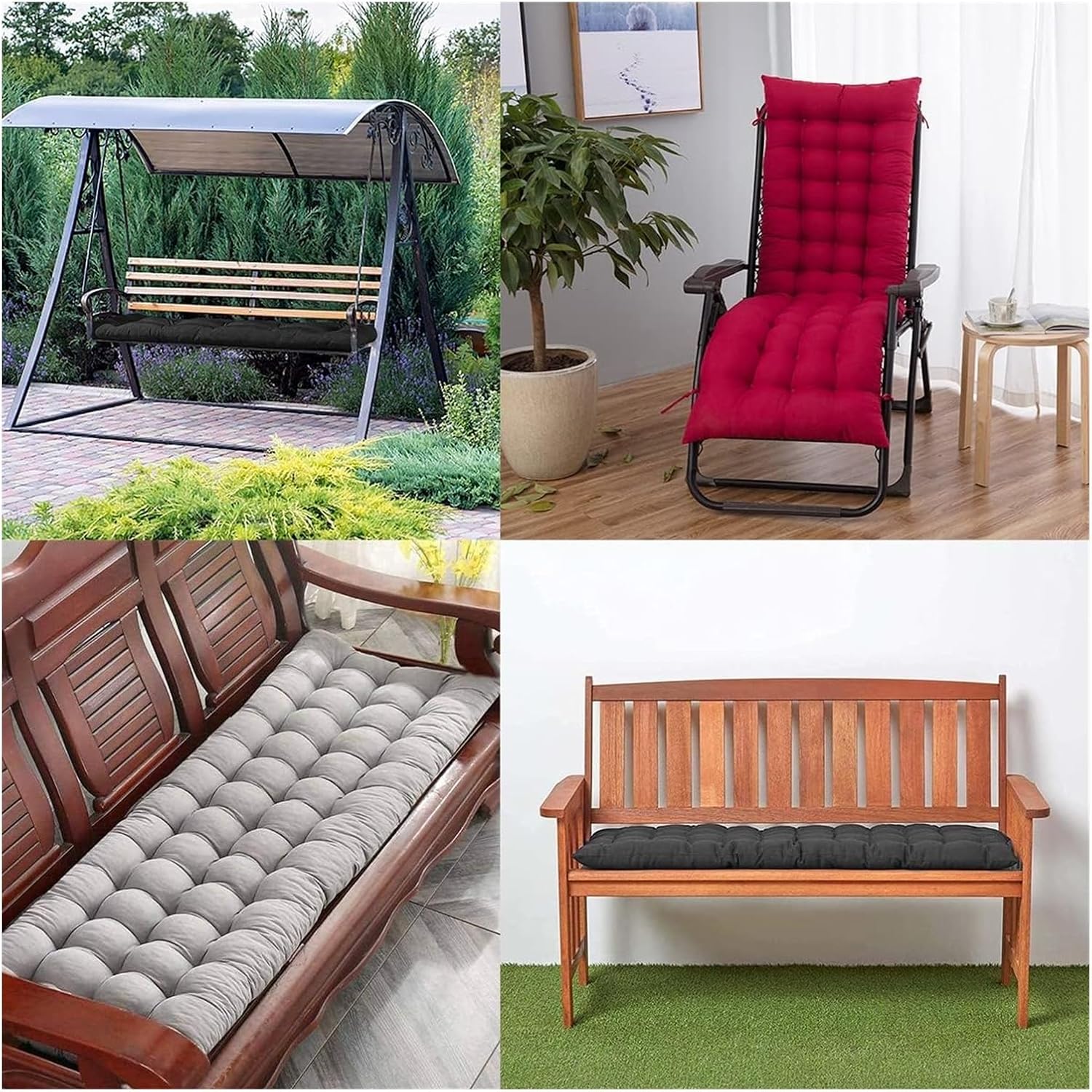 CYJAZNHH ガーデンベンチシートクッション チェアクッション 3人掛けシートパッド 屋外パティオ家具キッチンダイニングベンチま