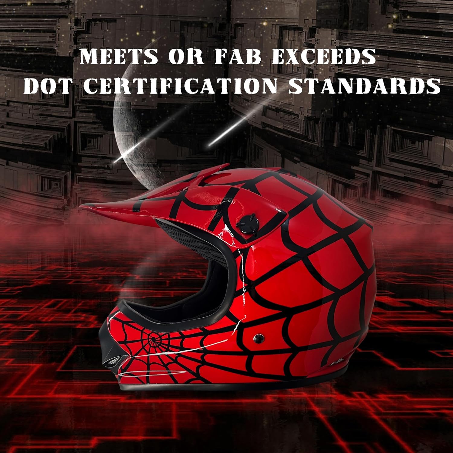 KRN Youth Kids Off-Road ATV Helmet DOT Approved - Motorcycle Motocross Dirt Bike KY-B12