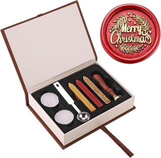 Yoption Merry Christmas with Olive Branch Wax Seal Stamp Kit