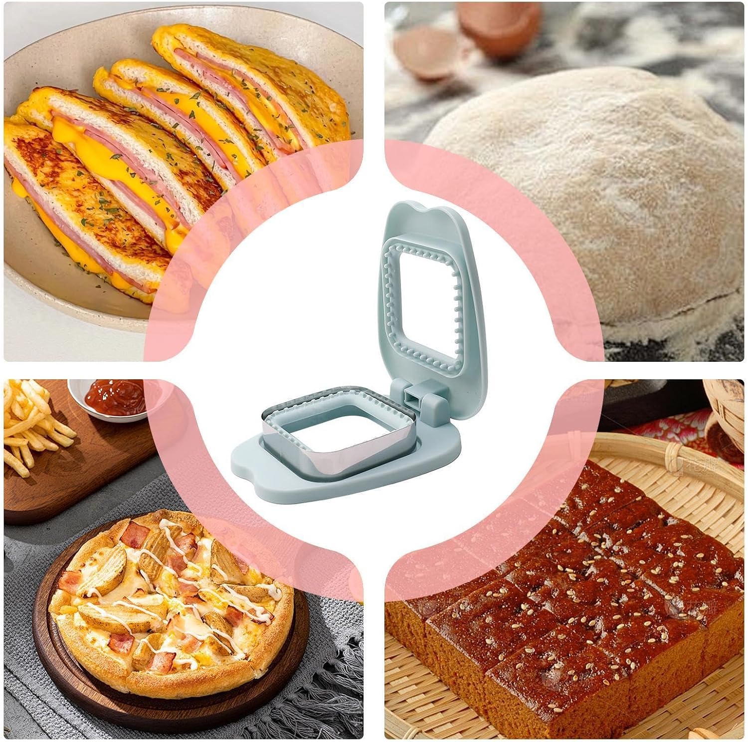 Sandwich Maker Crustless Cutter Sealer Set Bread Maker Mold