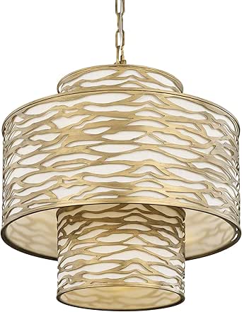Kato 4-Lt 3-Tier Pendant - Havana Gold