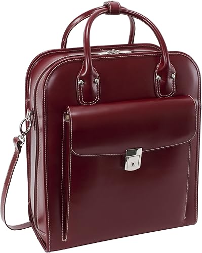 Miniatura 2 de McKleinUSA W Series, LA Grange, cuero de vaca de grano superior, 15 pulgadas, vertical, patentado, desmontable, con ruedas, maletín para laptop para