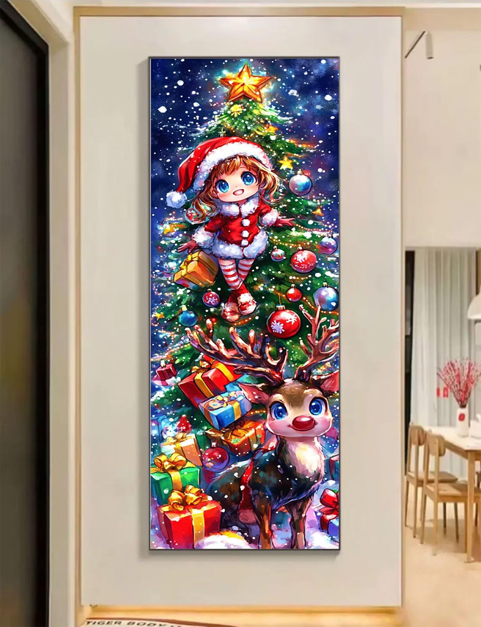 Zestawy do malowania diamentami z motywem choinki dla dorosłych, 5D, łoś, duże zestawy artystyczne, dla dorosłych, DIY, okrągłe, pełne wiercenie, klejnot, sztuka, mozaika dla początkujących