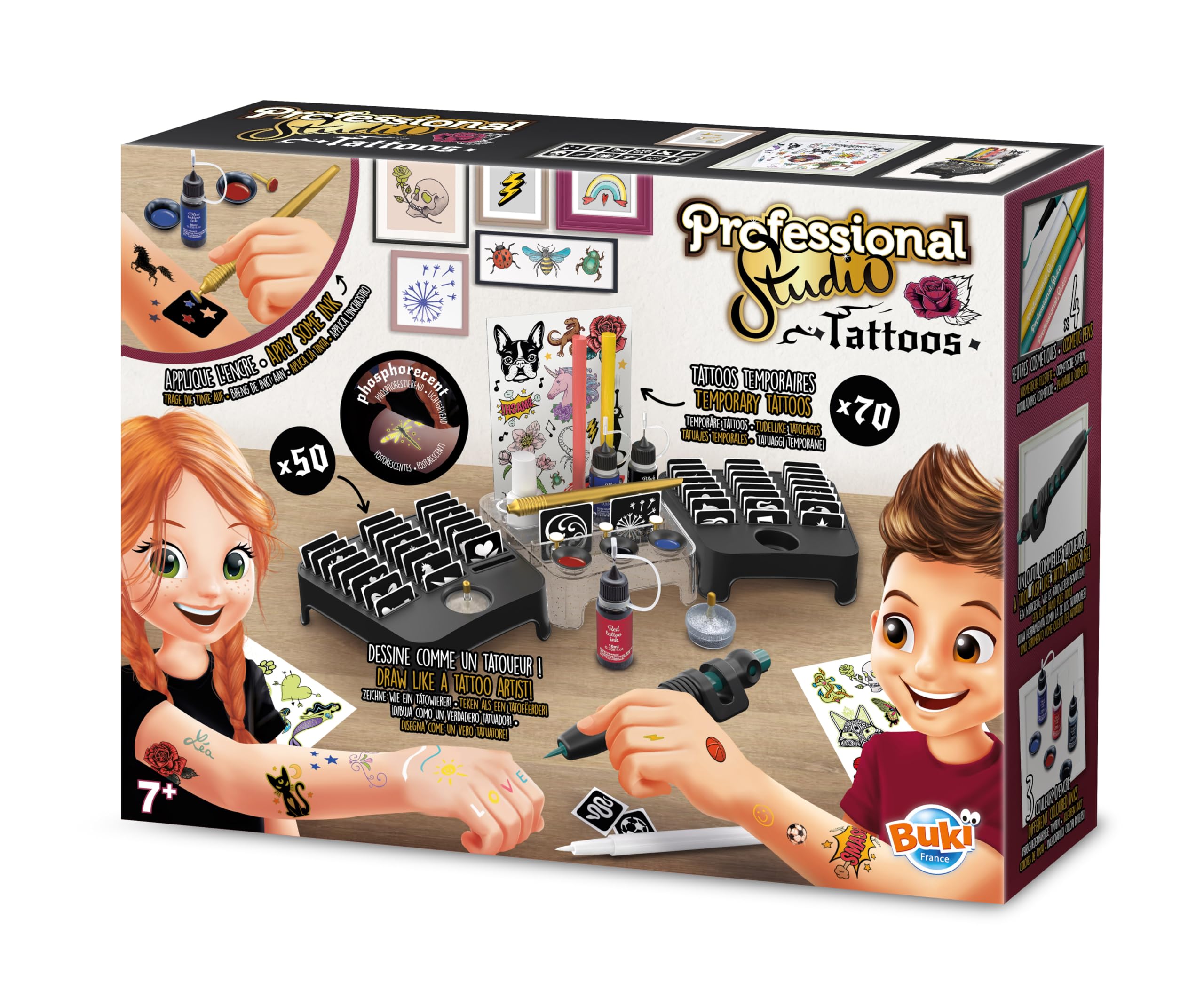 Buki - 5437 - Professional Studio Tattoos, Noir