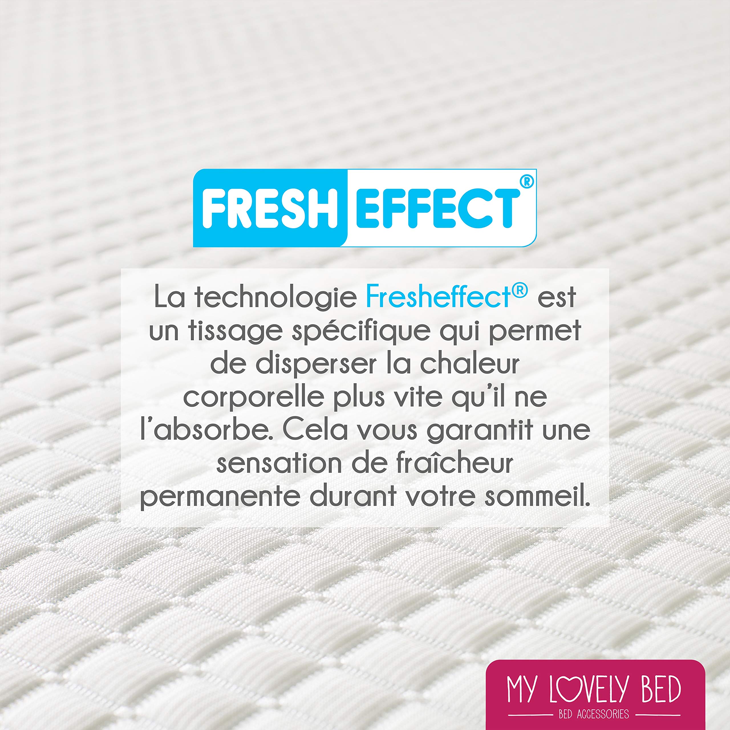 Surmatelas Mémoire de Forme Rafraichissant | 180x200 cm | Refroidissant : Mousse viscoélastique infusée de Gel Frais | Respirant et Moelleux | Épaisseur 4 cm