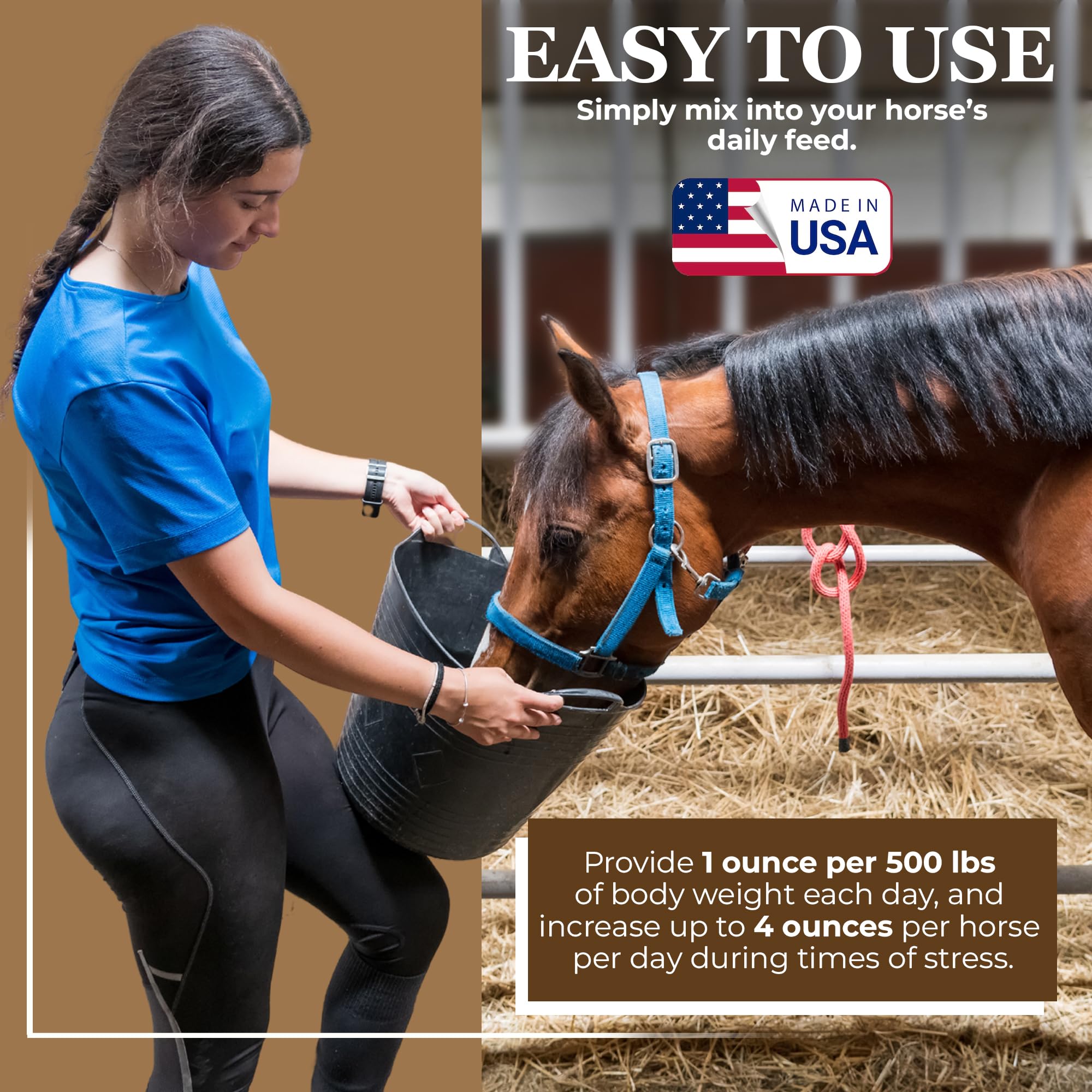 Equerry's Economy Equine Supplement - Horse Probiotics | Supplement for Horses | Horse Vitamins and Minerals Supplement with Enzymes and Selenium, 10lb — Amazon image 5