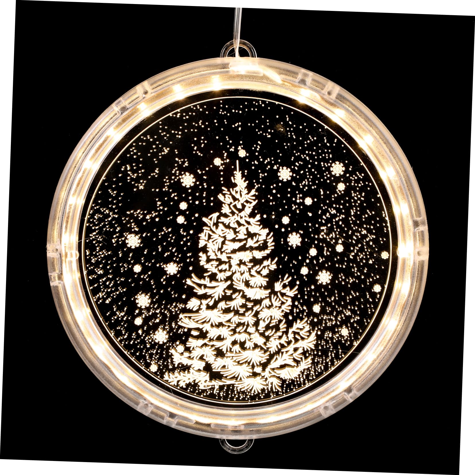 Mikinona Led 3D Acrylic Christmas Tree Decorations Clear Fairy Lights for Window Room Decor Twinkling Xmas Lights