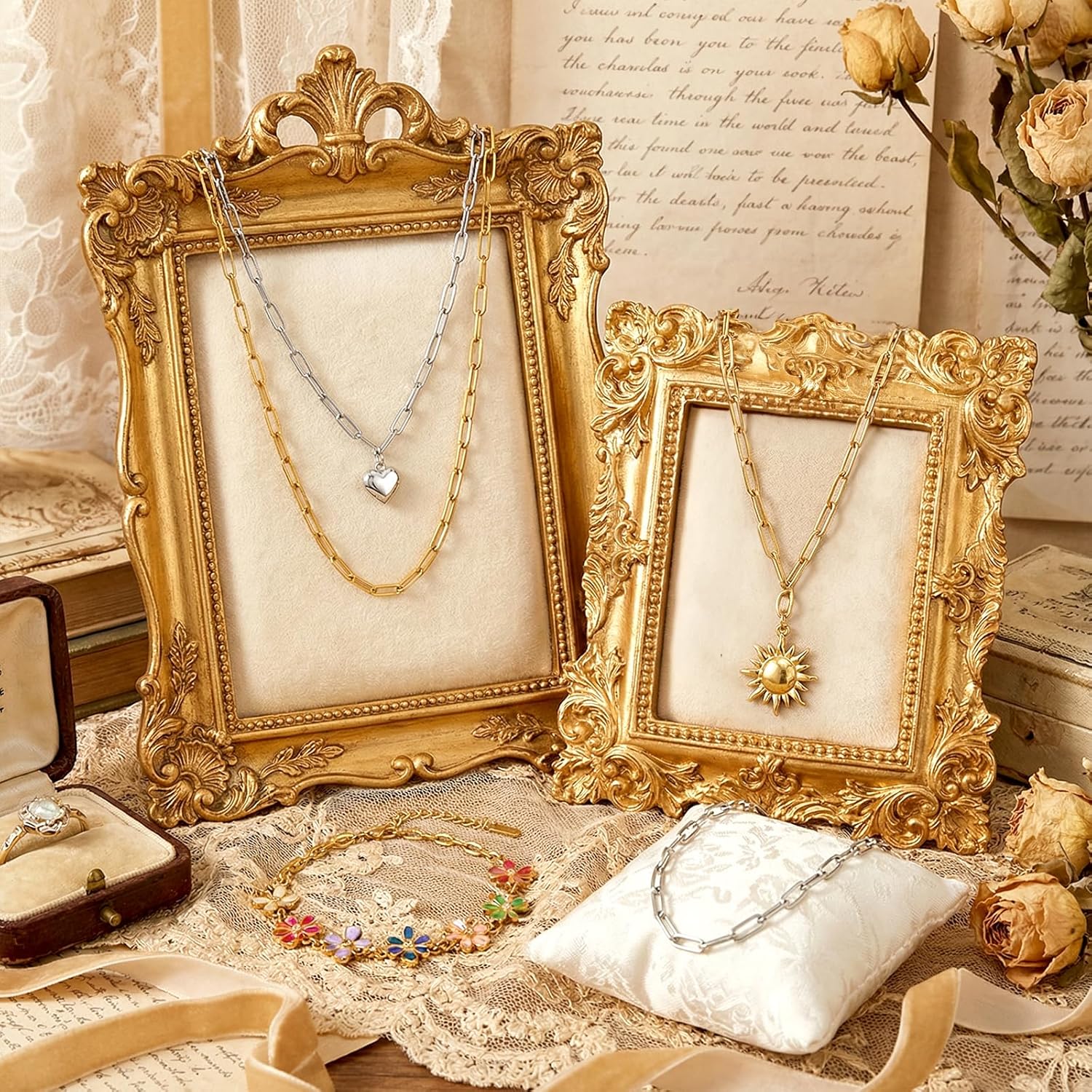 Okllen 16 Pack 18K Gold Plated Stainless Steel Paperclip Chains Bulk, Adjustable 18 Inch Charm Necklace Set with 2-Inch Extension for Women Jewelry Making, Gold&Silver - Image 8