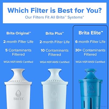 Brita Sürahiler için standart yedek su filtresi, 1 sayım