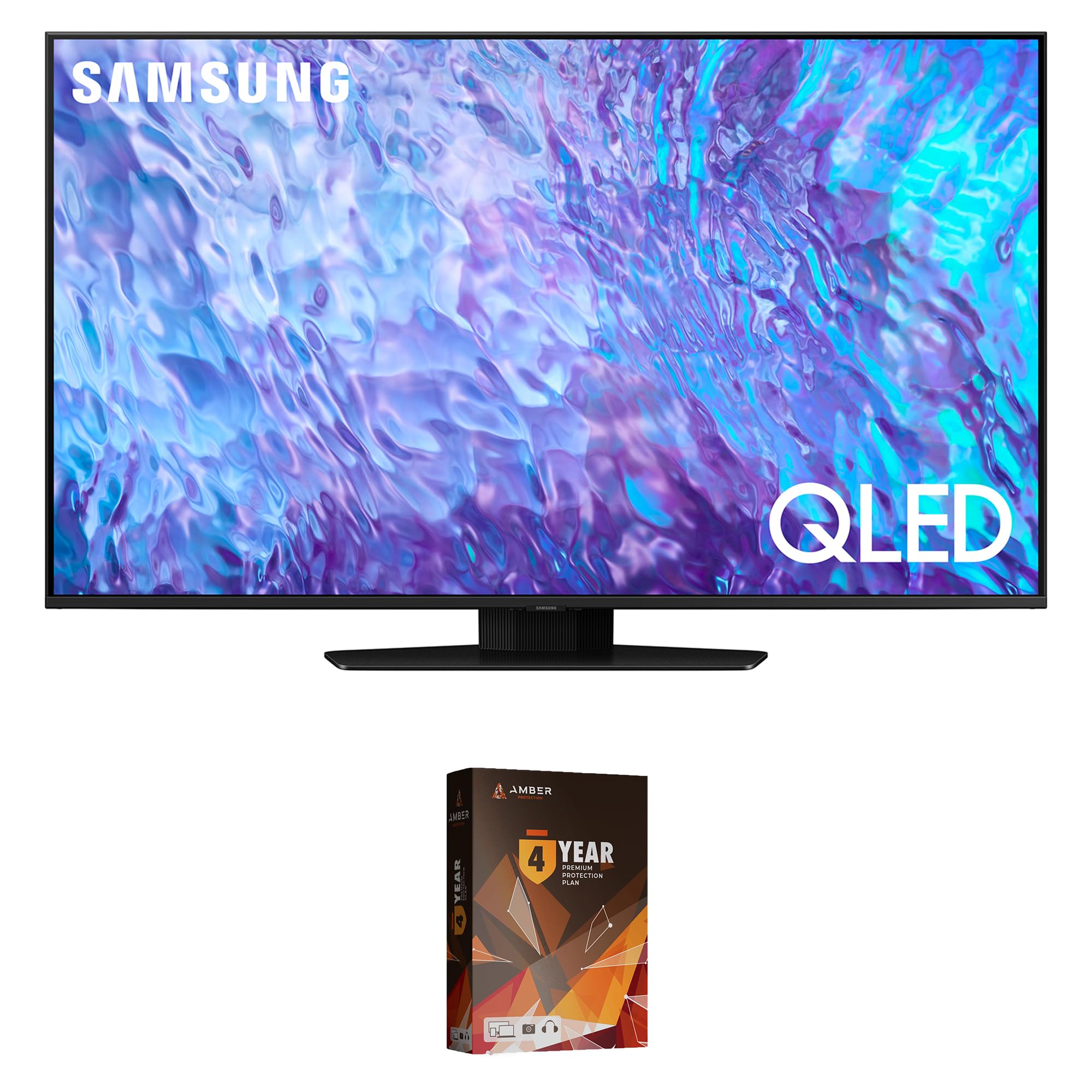 SAMSUNG QN75Q80CAFXZA 75 Inch 4K QLED Direct Full Array with Dolby Smart TV and 4 Year Amber Protection Plan (2023)