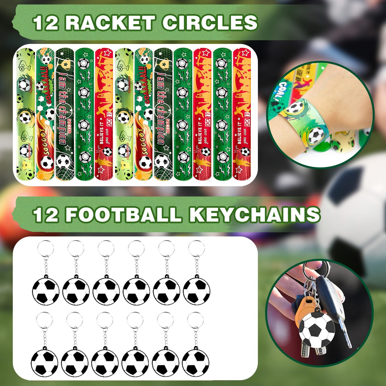 Kit Anniversaire Football 140 Pièces - Cadeau Garçon, Déco Fête Foot Avec Tatouages, Médailles Et Porte-Clés Réfléchissants