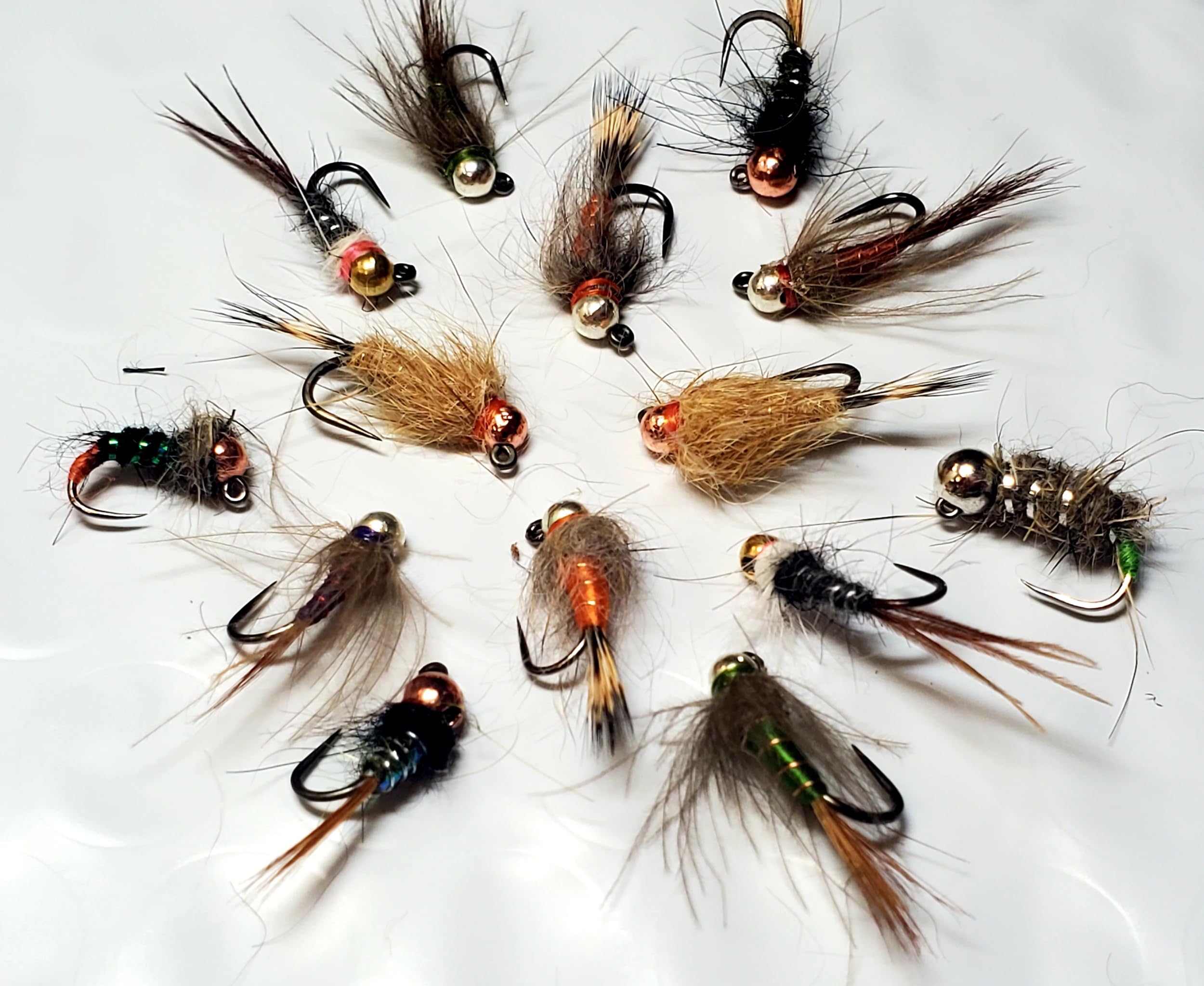 Capt. Ken's Custom Flies Tungsten Trout Jig Selection #2, 14 Trout Jigs : Sports & Outdoors