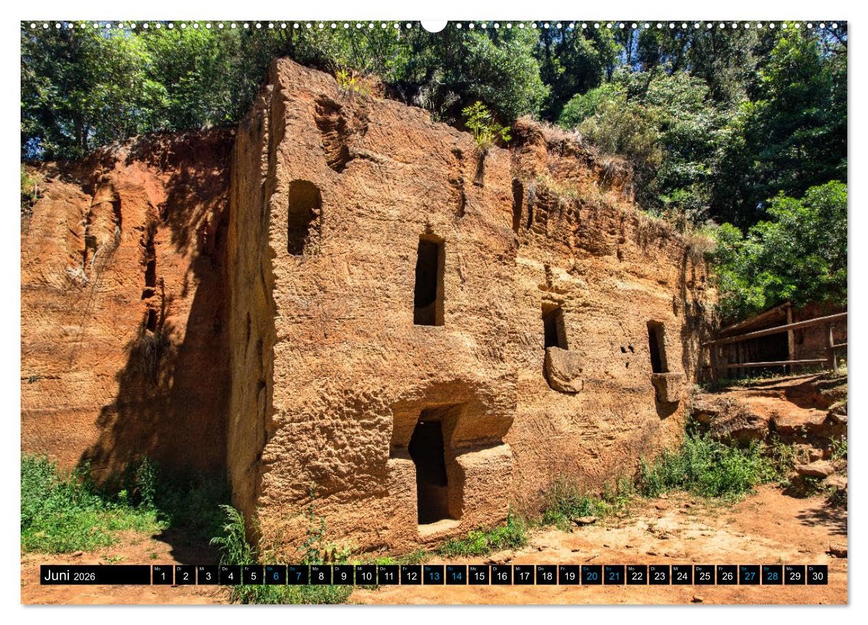 Die Etrusker – Hochkultur im antiken Italien (hochwertiger Premium Wandkalender 2026 DIN A2 quer), Kunstdruck in Hochglanz: Entdeckungsfahrten in der ... - Vetulonia - Roselle (CALVENDO Orte)