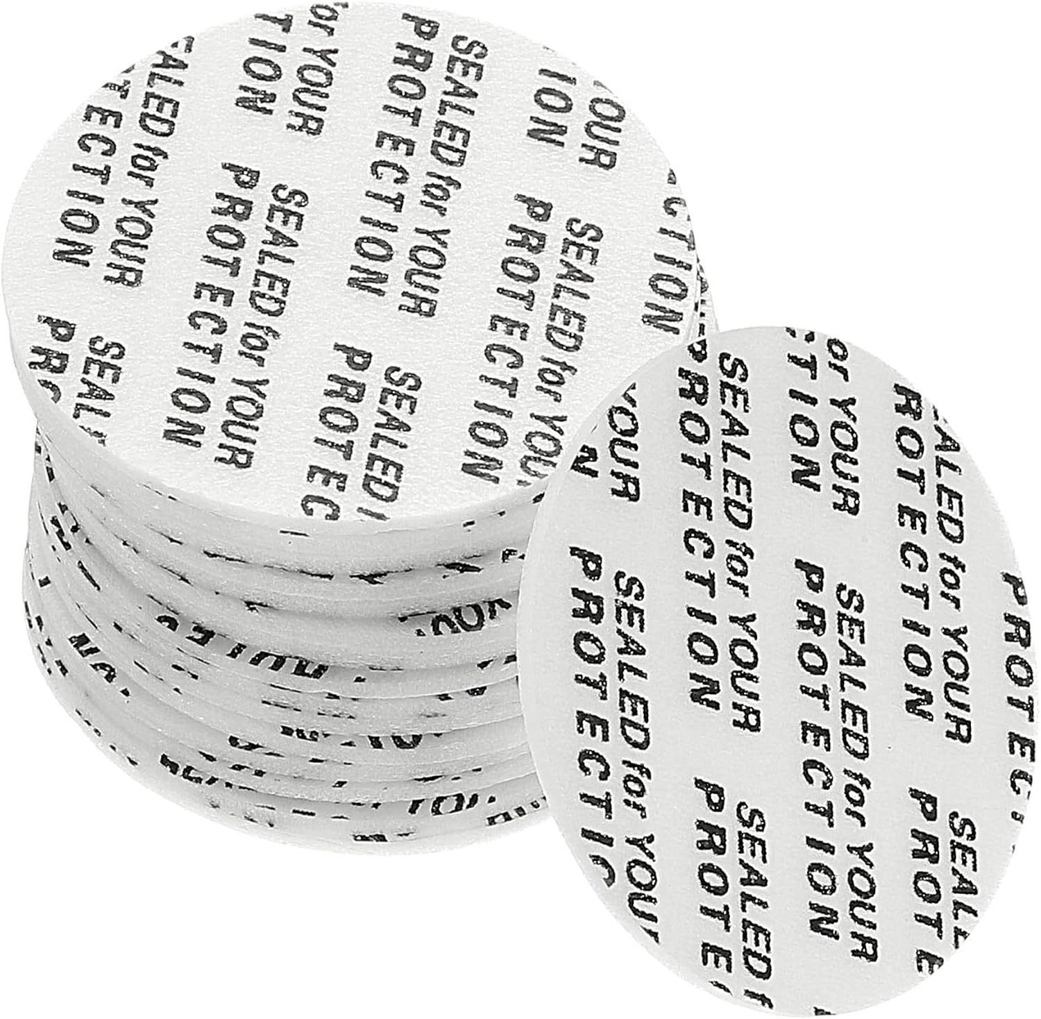 YOKIVE 100Pcs Foam Lid Liners, Polystyrene Tamper Pressure Sensitive Liners, Great for Bottle Cap Sealing (White, 26mm)