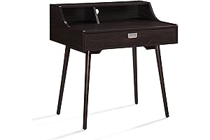 GDFStudio Small Secretary Desk with Drawers