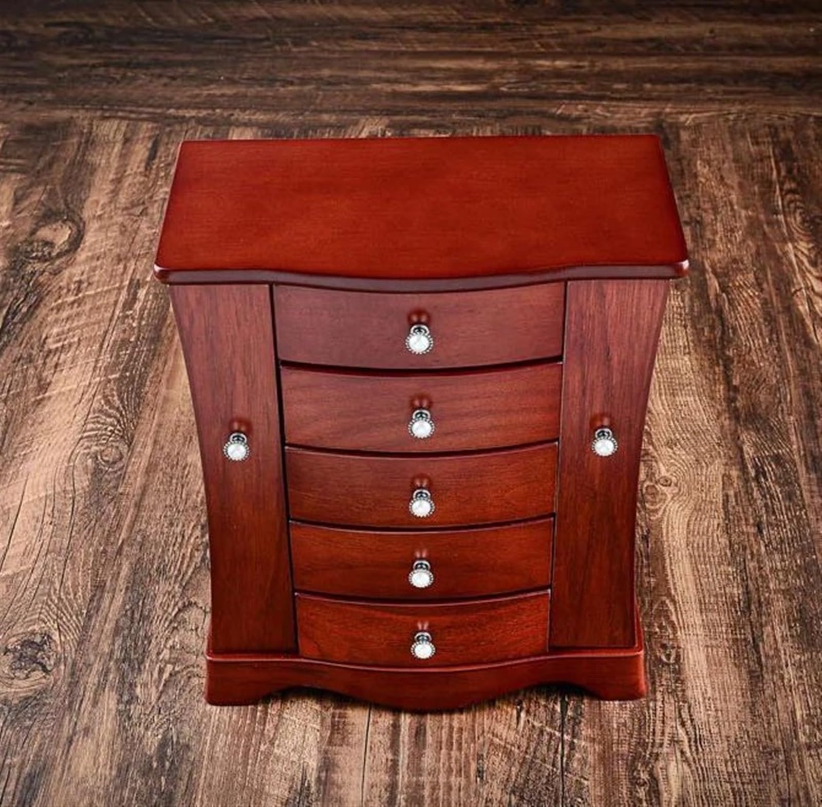 Joyero Viaje Joyero Madera Maciza Cajón Multicapa Gran Capacidad Joyería Retro Hogar Joyeros