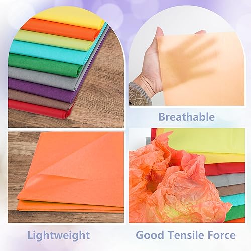Miniatura 3 de 120 hojas de papel de seda a granel, papel de regalo a granel, 3 colores, 20 x 30 para el día de San Valentín, bricolaje, cumpleaños, boda, Pascua,