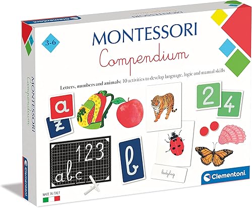Clementoni 61334 Montessori-Compendium - Juego educativo para niños de 3 años más, multicolor