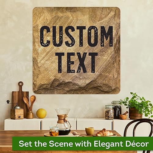 Miniatura 1270 de My Sign Center - Letrero personalizado, 11 colores de fuente, 13 estilos de fuente, 4 opciones de agujero, 22 tamaños, 8 x 32 pulgadas, sin óxido,