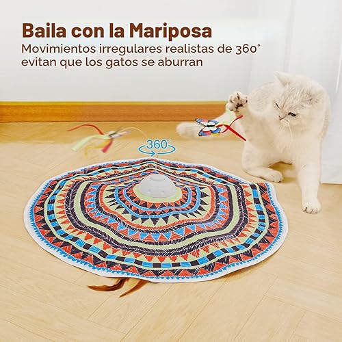 Potaroma Cat Toys Chargeable — top-down angle highlighting key features