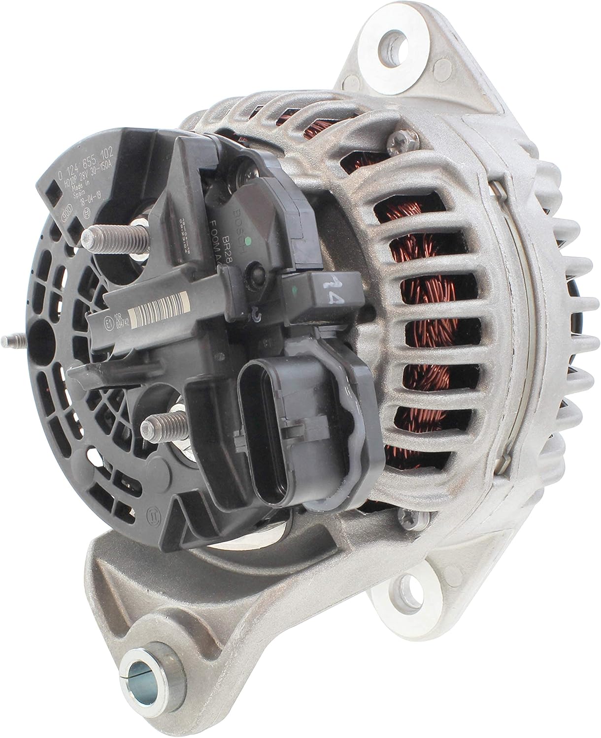 BOSCH New OEM 24V Alternator Compatible with Volvo FH540,FH550,FH580,FH600,FH660,FH700,FH750,9700 D13HD Trucks 16.0L-16.1L Engine Replaces 0-124-655-102 7421561402 21561402 0-124-655-057 20988293