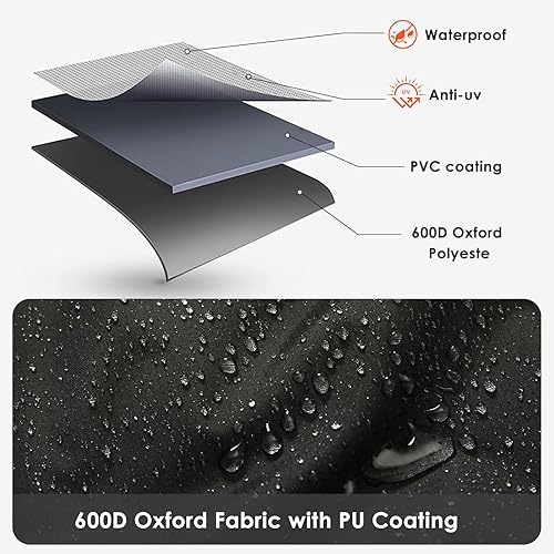 Miniatura 6 de Blackhoso Funda para parrilla Monument Grills Mesa 400M y Mesa 300, 53 pulgadas para 35000, 36000, resistente e impermeable, cubierta de barbacoa al