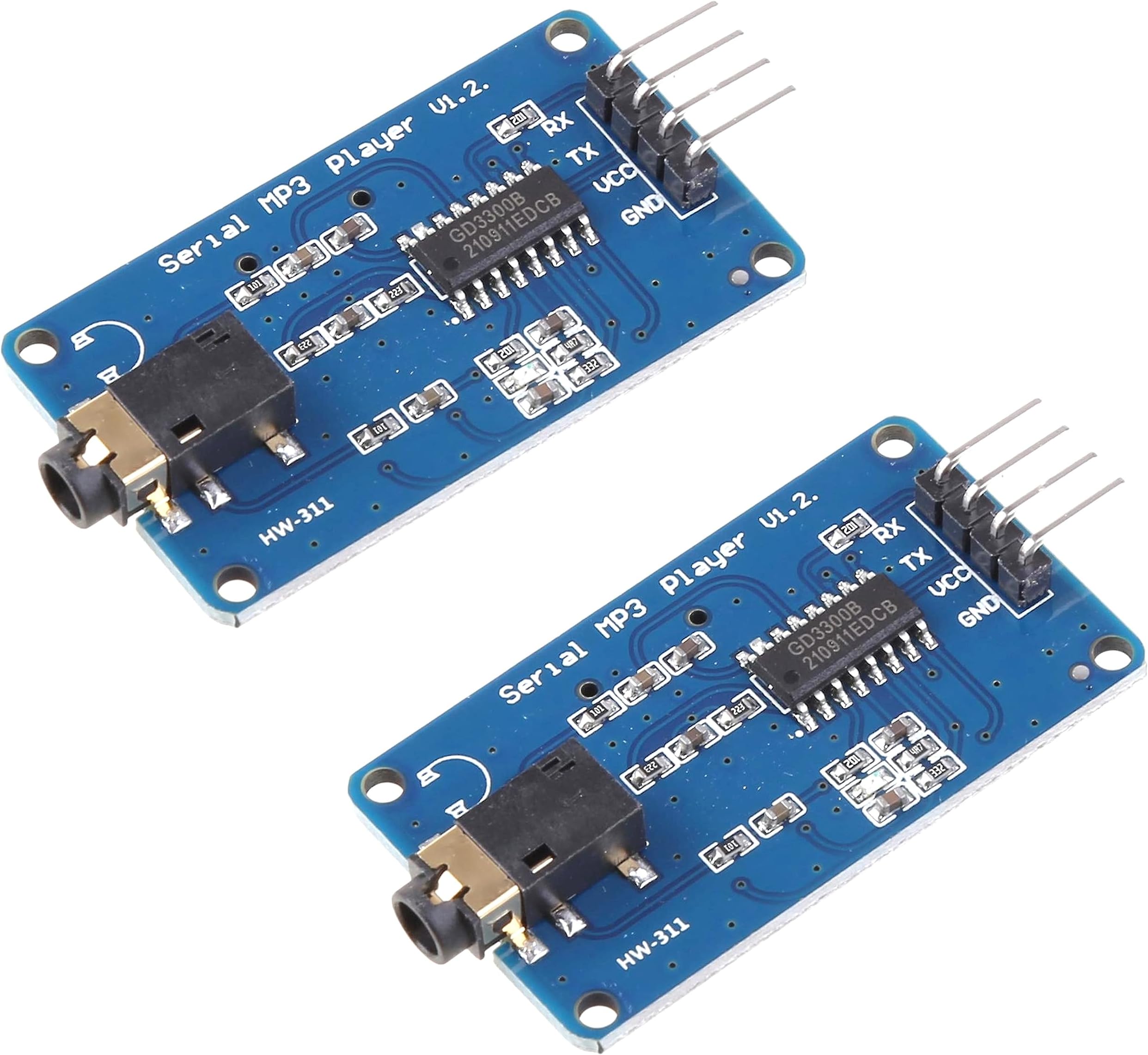 MP3 Player Module for Arduino, ESP32, ESP8266, Raspberry Pi, 2 Pieces