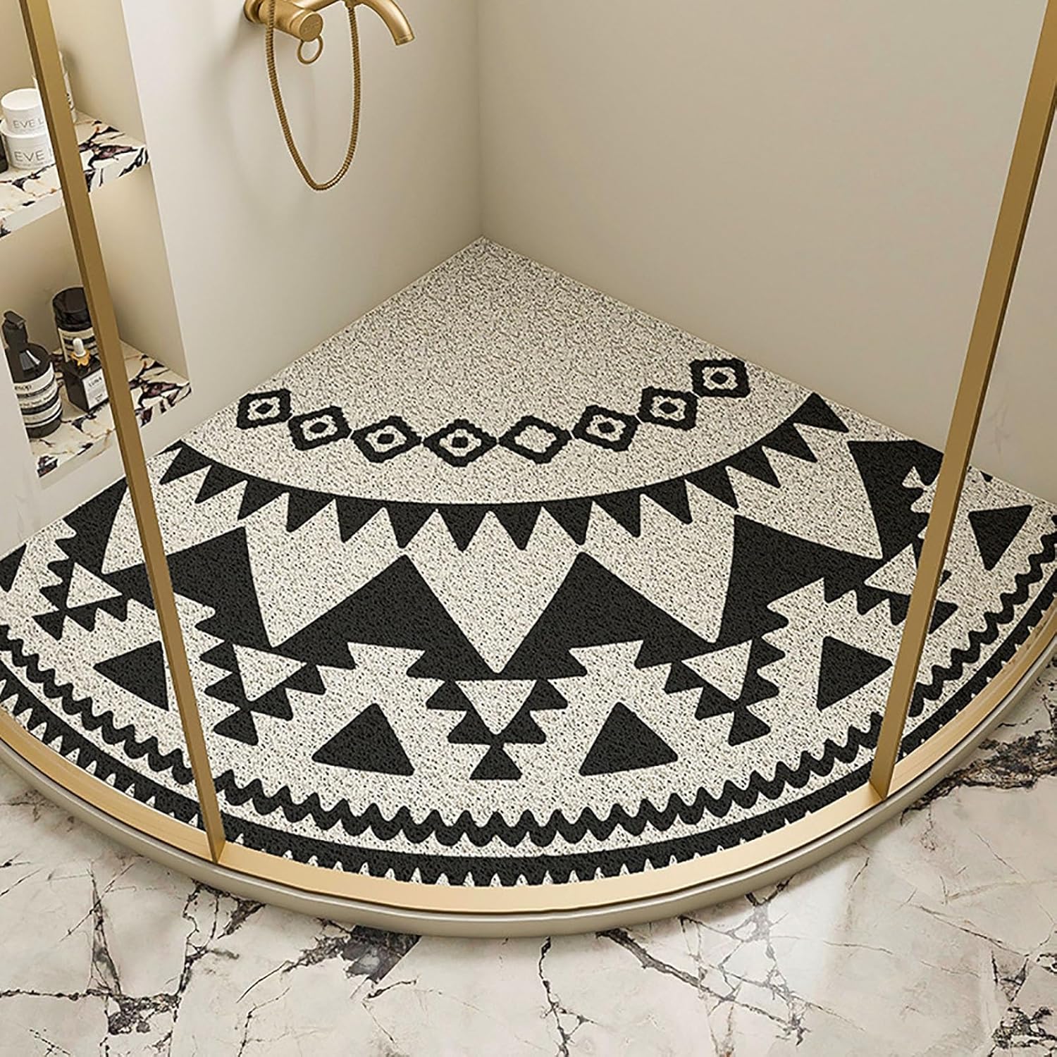 Non Slip Bath Mat for Corner Shower, Triangle Shower Mat