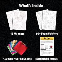 Vista 3 de Skillmatics Foil Fun - Bonitos patrones, 18 imanes de bricolaje sin desorden, actividad creativa colorida de fiesta, kits de manualidades, más de 60