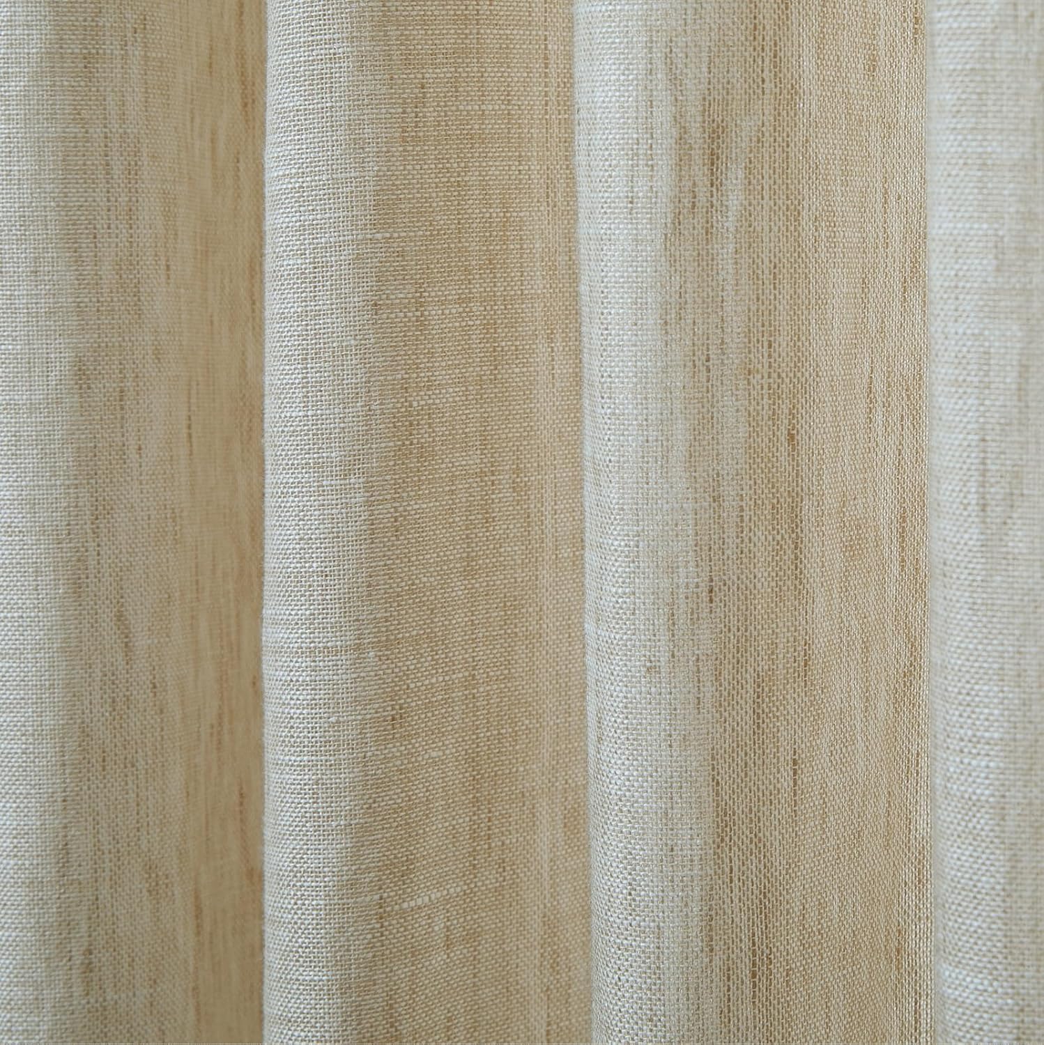 ChadMade Custom Semi Sheer Linen Curtain Light Filtering Privacy Window Treatment for Living Room Bedroom, Sissy Collection