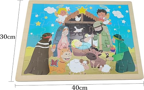 Miniatura 3 de Wooden Jigsaw Puzzle Set of 3 pcs, Farm Jungle and Sea Animals Level up Puzzles Difficulty from 9 pcs to 16 pcs 25 pcs Educational Preschool Toys