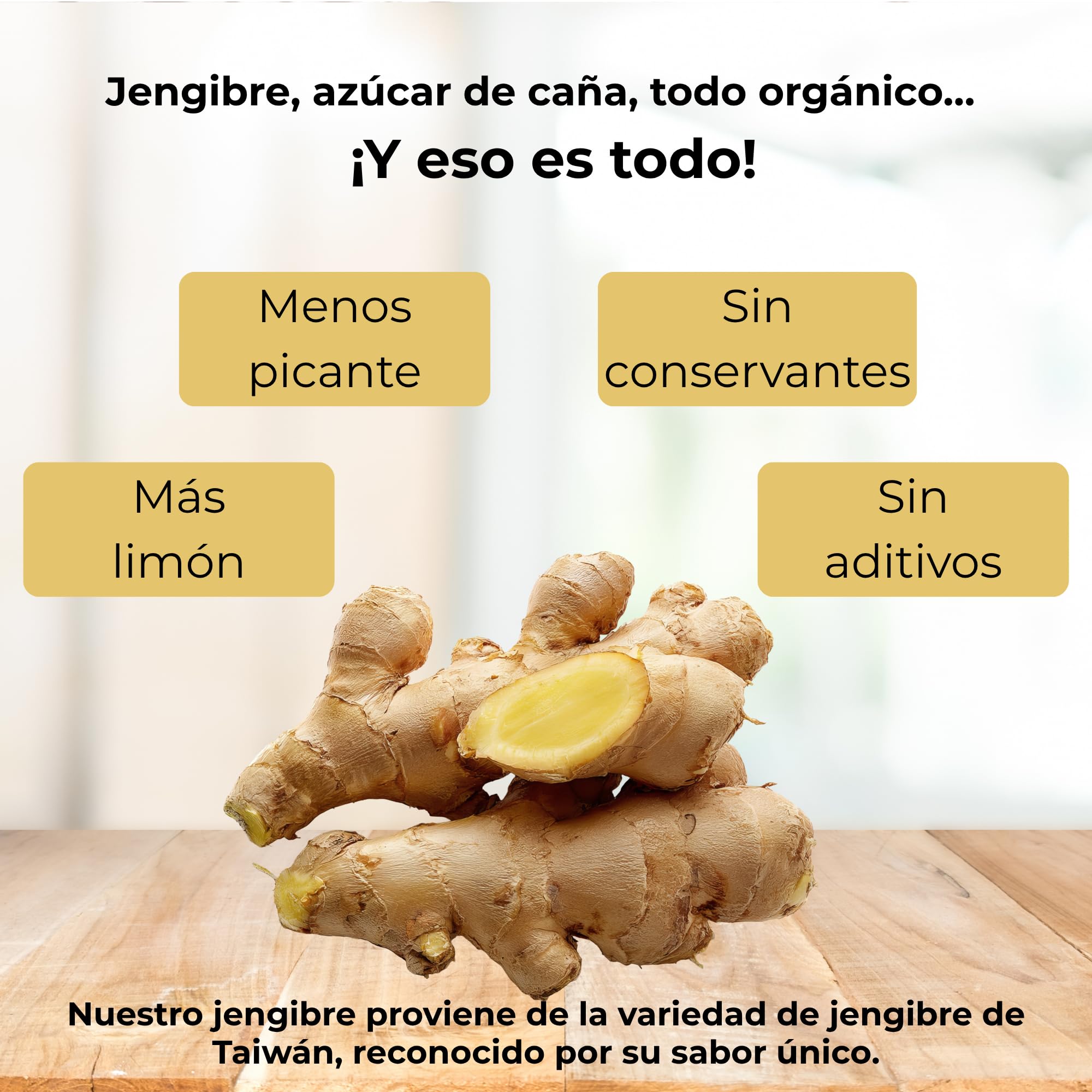 [MA] bio-épicerie | Jengibre confitado BIO en cubitos | 870G | Suelto en confección | Certificado ecológico | Fruta confitada