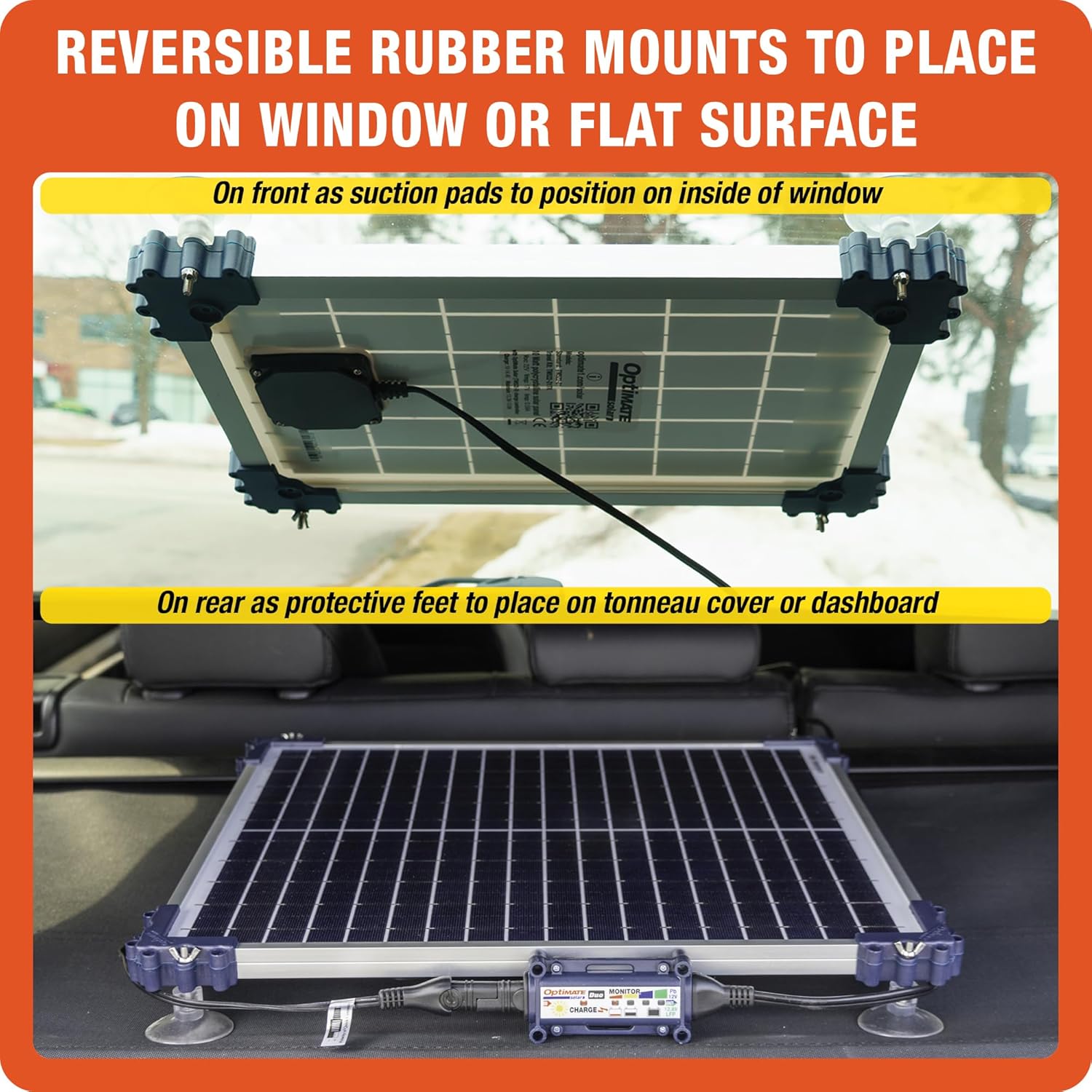 Optimate Solar Duo 20W Car Kit - Smart 12V Battery Maintainer for Easy in-Cabin Car/Truck/RV use - Delivers Safe Months-Long Battery Care