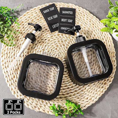 Miniatura 6 de Segbeauty Dispensador de jabón de manos recargable de 16.9 onzas, dispensador de jabón líquido a prueba de fugas de 16.9 fl oz para baño,