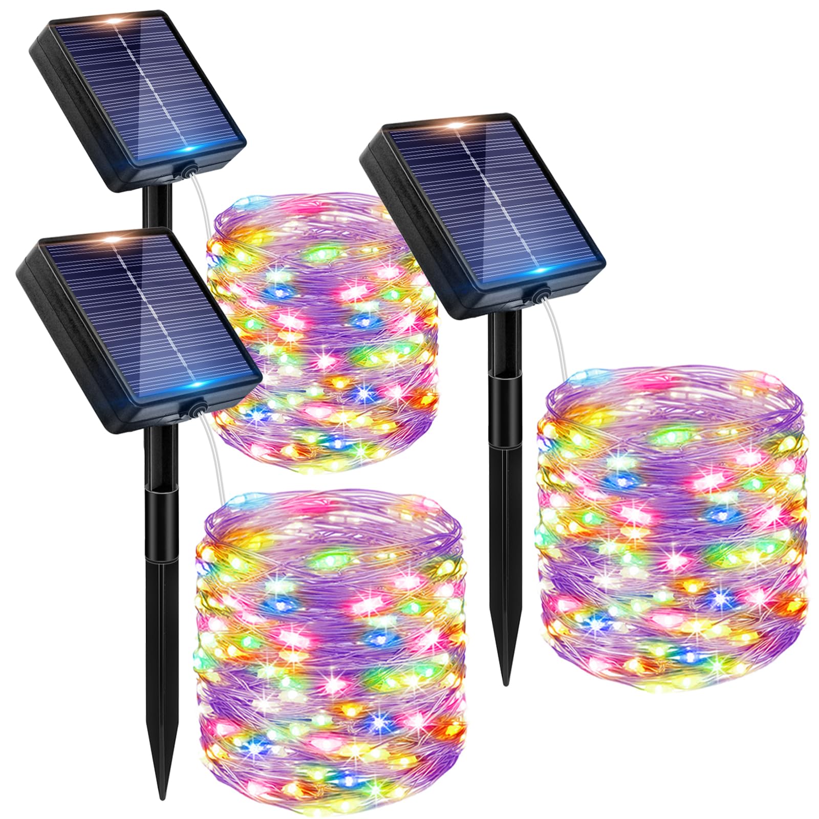 Peasur 3 Pack Solar Lights Outdoor Garden String, Total 36M/118FT 360 LED Solar Fairy Lights Outdoor Waterproof IP65, 8 Modes Copper Wire Solar Tree Lights for Yard Patio Party Christmas, Multi-colour
