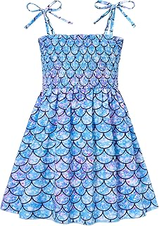 Toddler Baby Girls Summer Dress Sling Straps Princess Sundress Floral Printed Casual Beach Holiday Dress 1-6 Years - Buy now