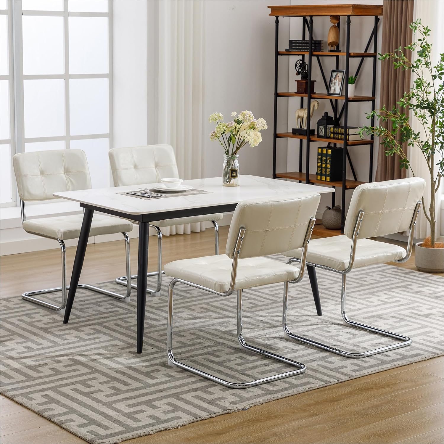 Amazon.com - Forevich Mid Century Modern Dining Chairs Set of 4 ...