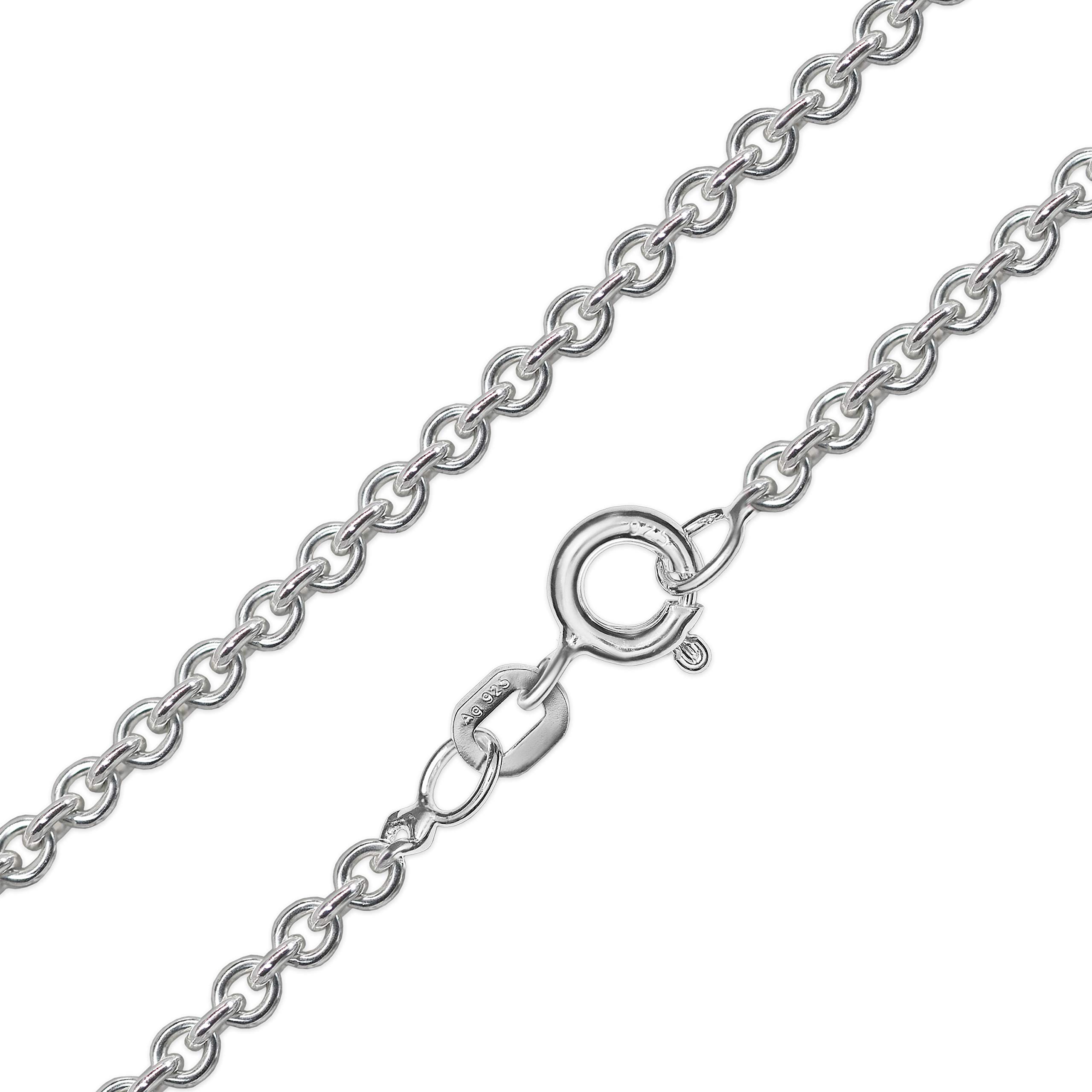 CLEVER SCHMUCK Collana da donna con fiore della vita, diametro 16 mm, bordo sottile lucido, con catena Erbs 45, in argento Sterling 925, in confezione regalo