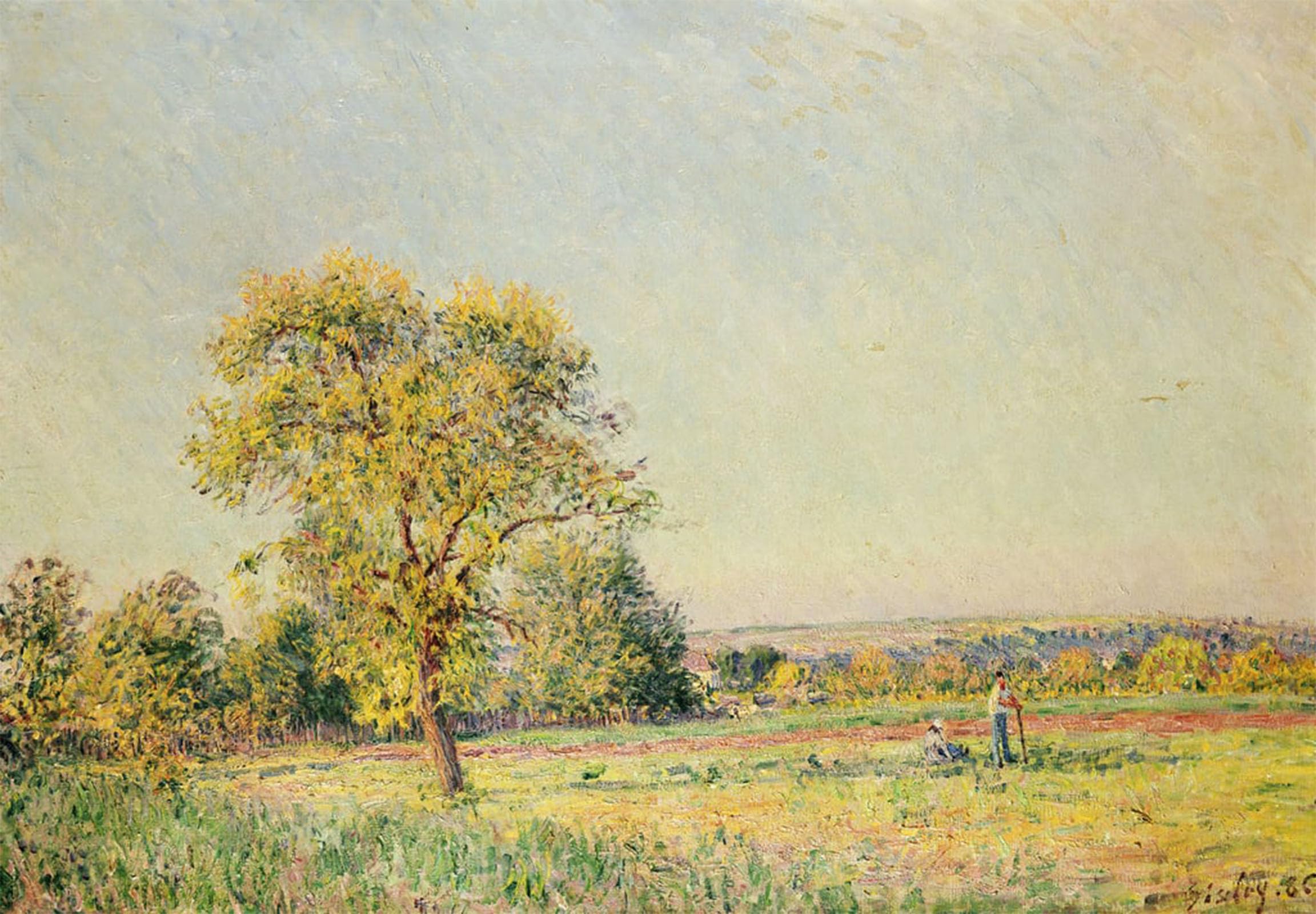 SERENDIPITP Vintage Picture Print on Canvas Wall Art Poster a Summer by Alfred Sisle Artwork Print Poster for Wall Decor 60x90cm