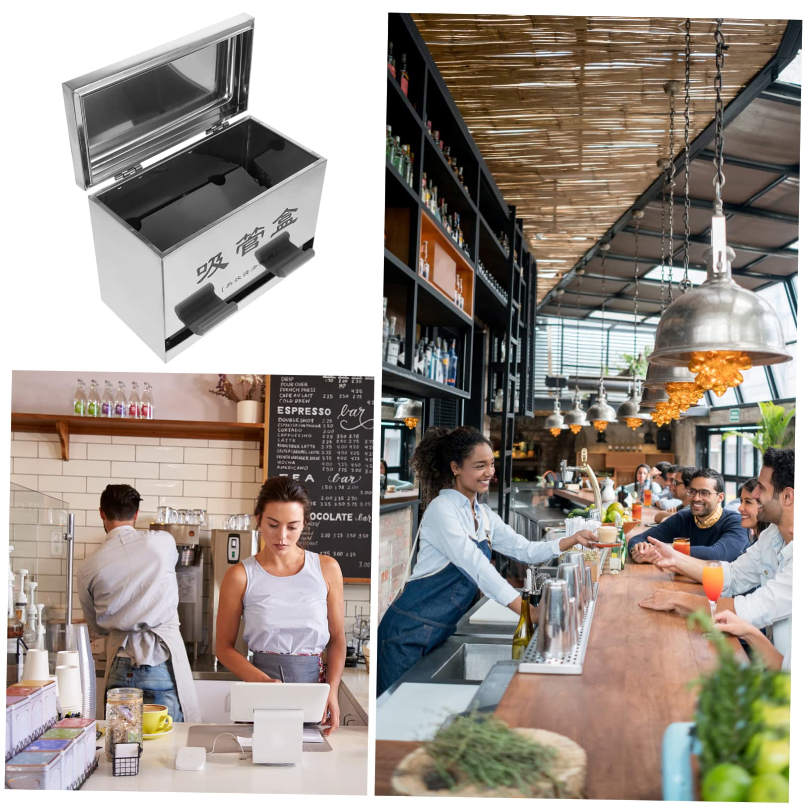 CIYODO Straw Dispenser with Outlet Non Slip Base Straw Storage Case for Home and Classroom Use Holds Up to Easy Setup and Practical Design