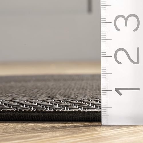 Miniatura 6 de nuLOOM Tapete cómodo trenzado casual antifatiga para cocina o lavandería, 2 x 3, gris oscuro