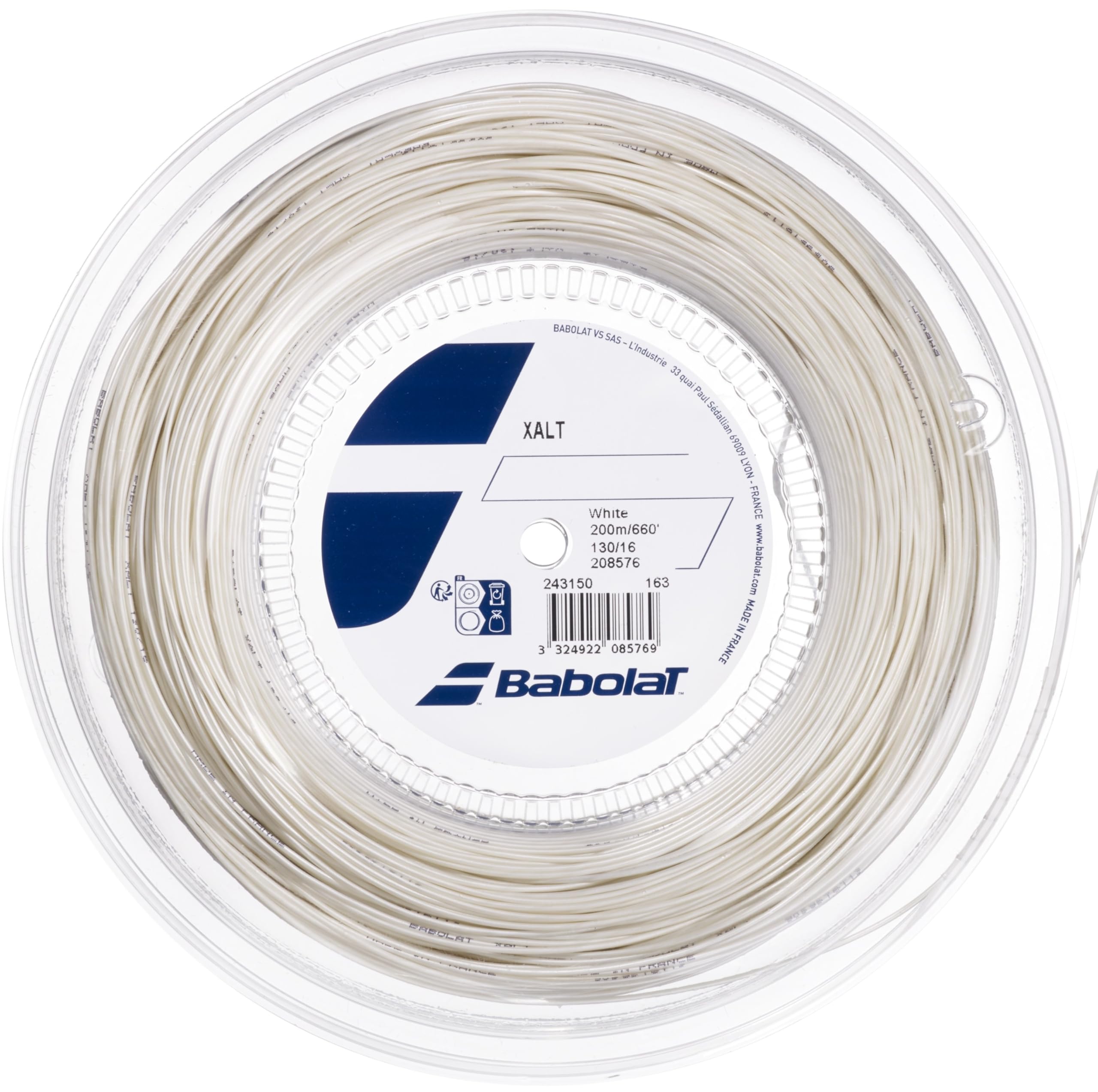 Babolat XALT Spiral White Tennis String (Reel)