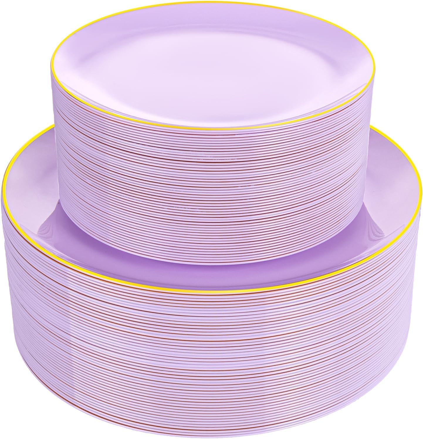 Ivory Plastic Plates - 100 Pack for Parties & Weddings -21