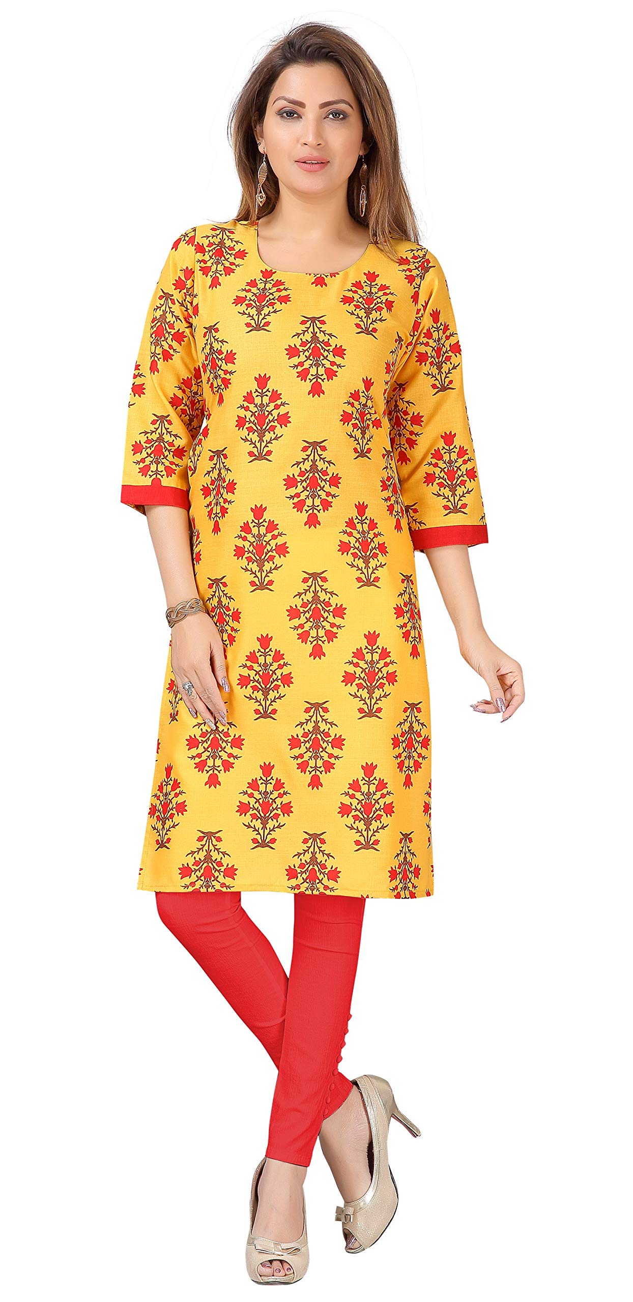 Studio Shringaar Women's Kalamkari Block Printed Kurti