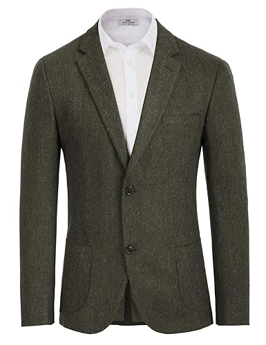 PJ PAUL JONES Men's Herringbone Tweed Blazer British Wool Blend